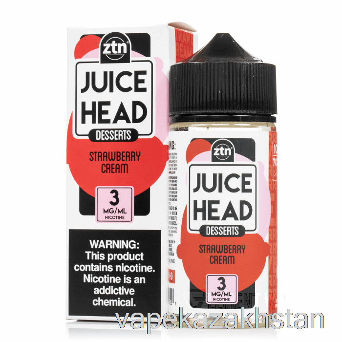 Vape Disposable Strawberry Cream - Juice Head - 100mL 0mg